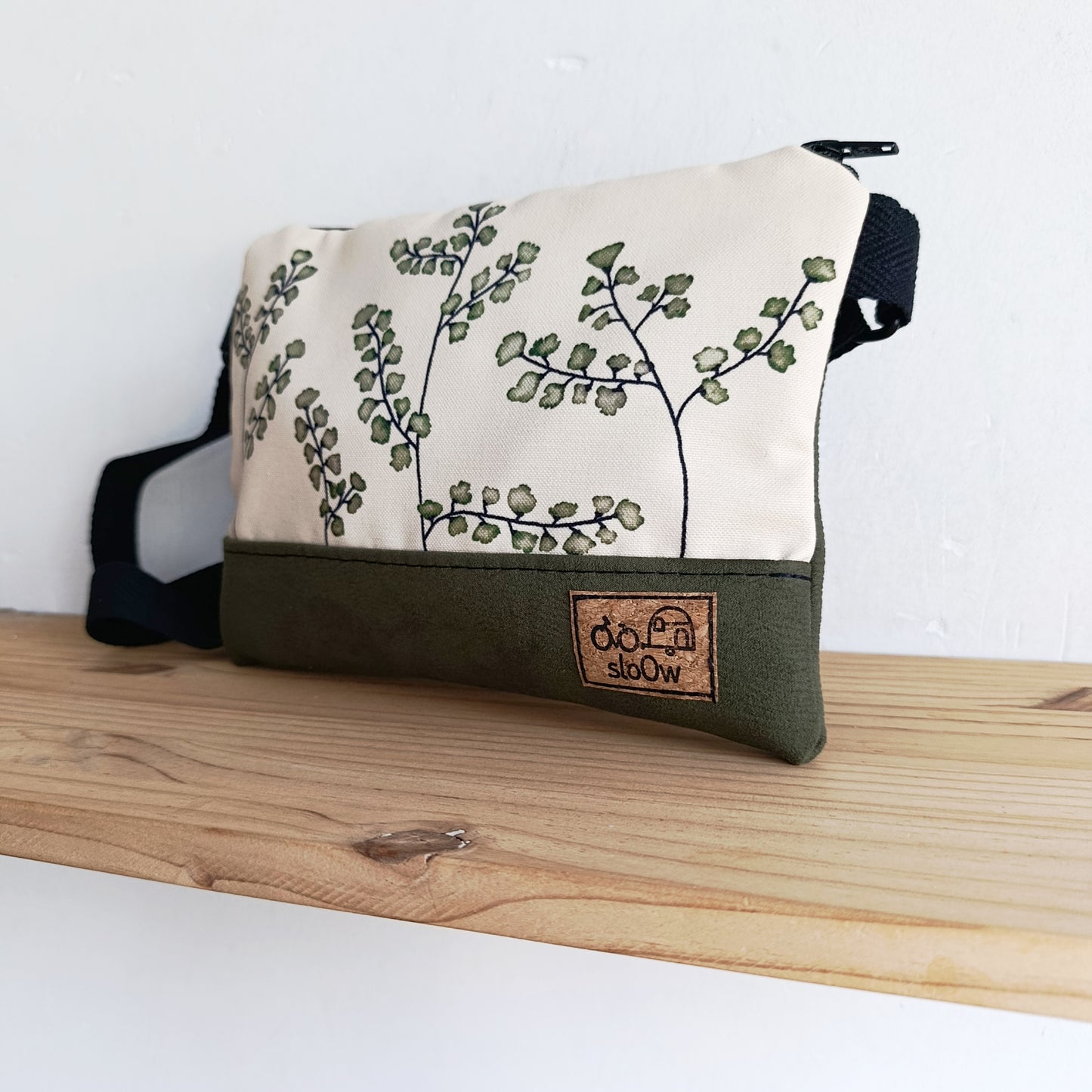 Bolso pequeño sloOw con tela de Helechos y verde