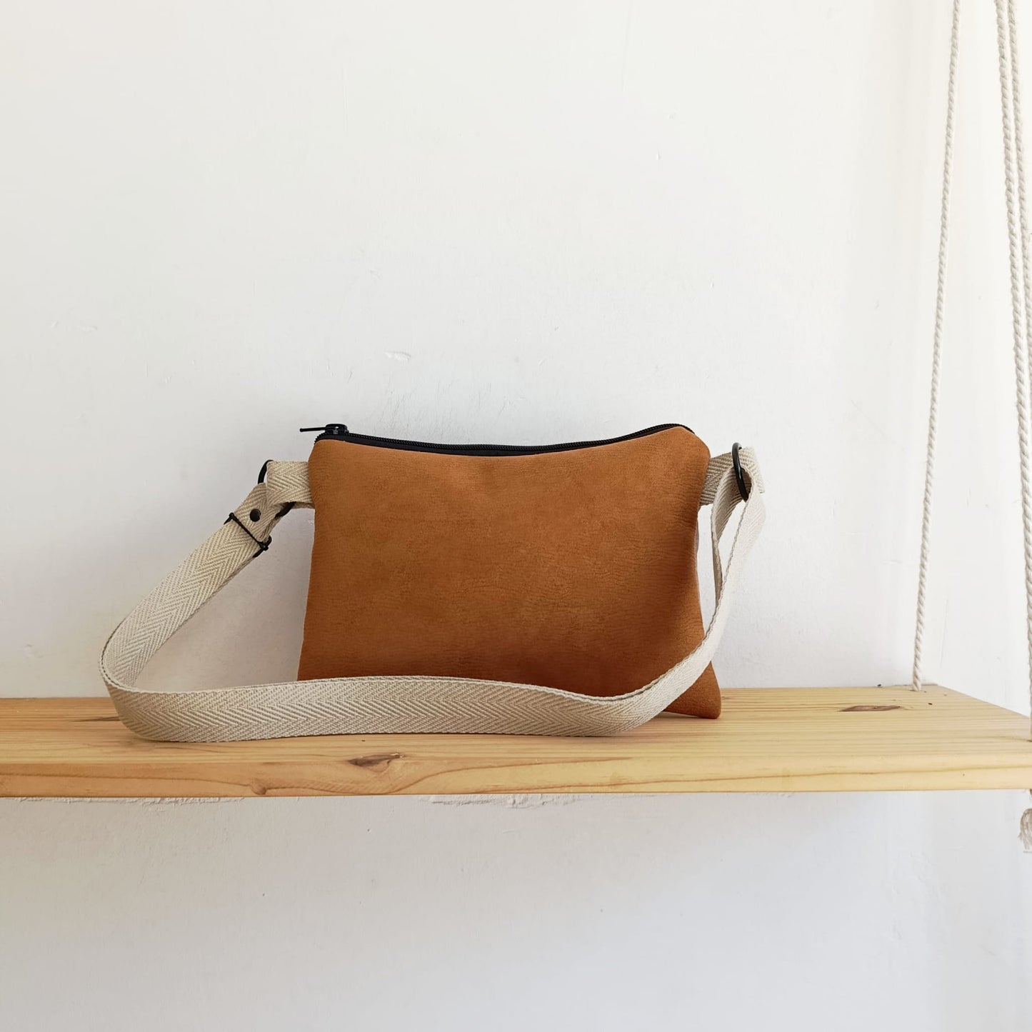 Bolso pequeño sloOw con Textura beige y camel