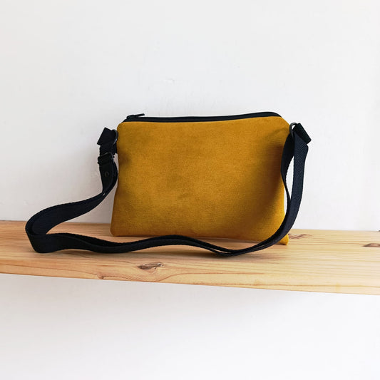 Bolso pequeño sloOw con tela de Collage amarillo