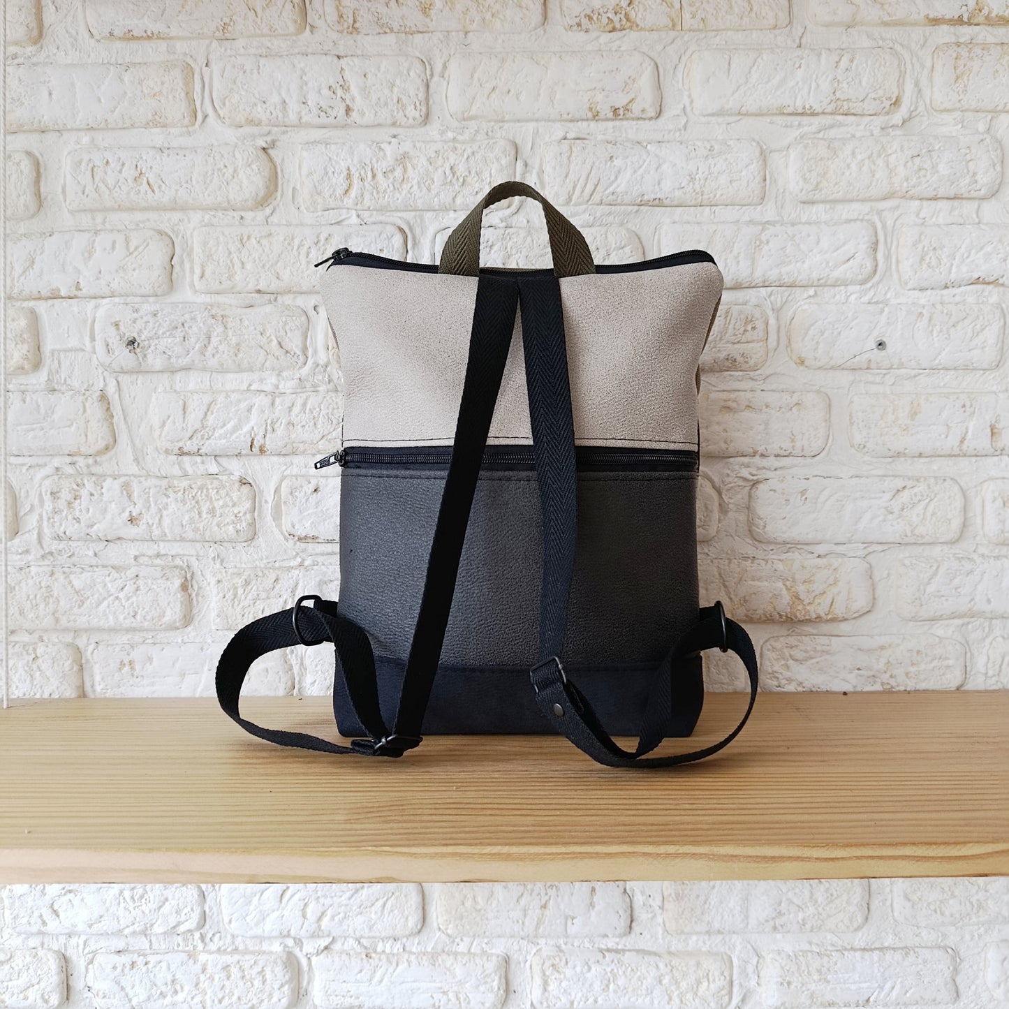 Mochila alta sloOw. Bosque con negro y kaki