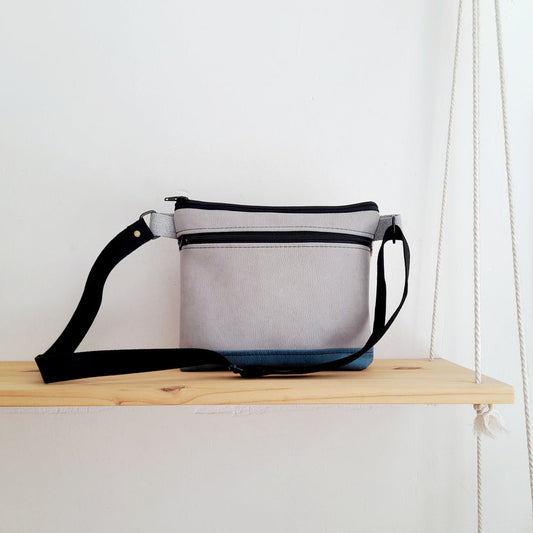 Bolso mediano sloOw. Peces con base azul