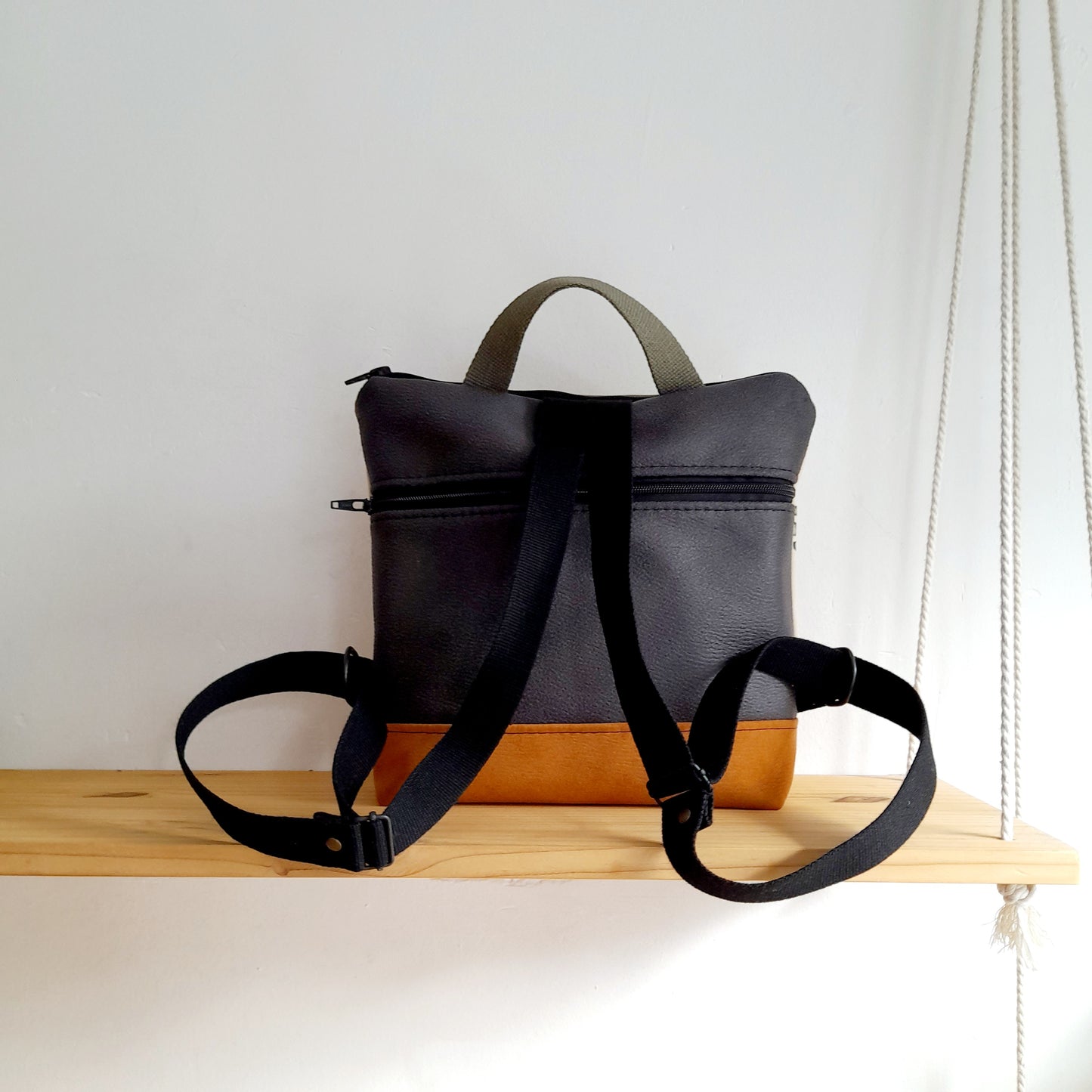Mochila cuadrada sloOw de Helechos con juego de verdes