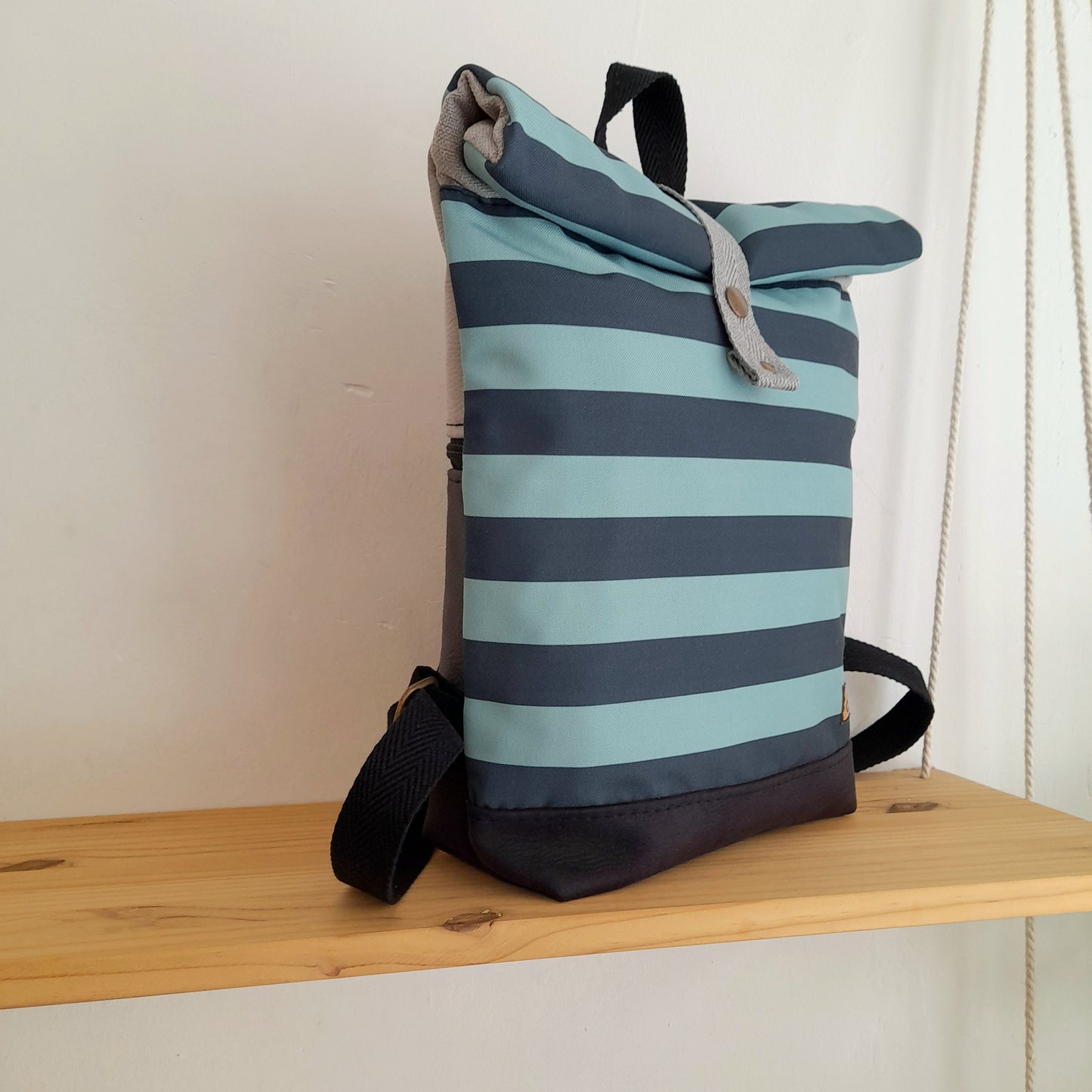 Rolltop de Rayas azul y turquesa