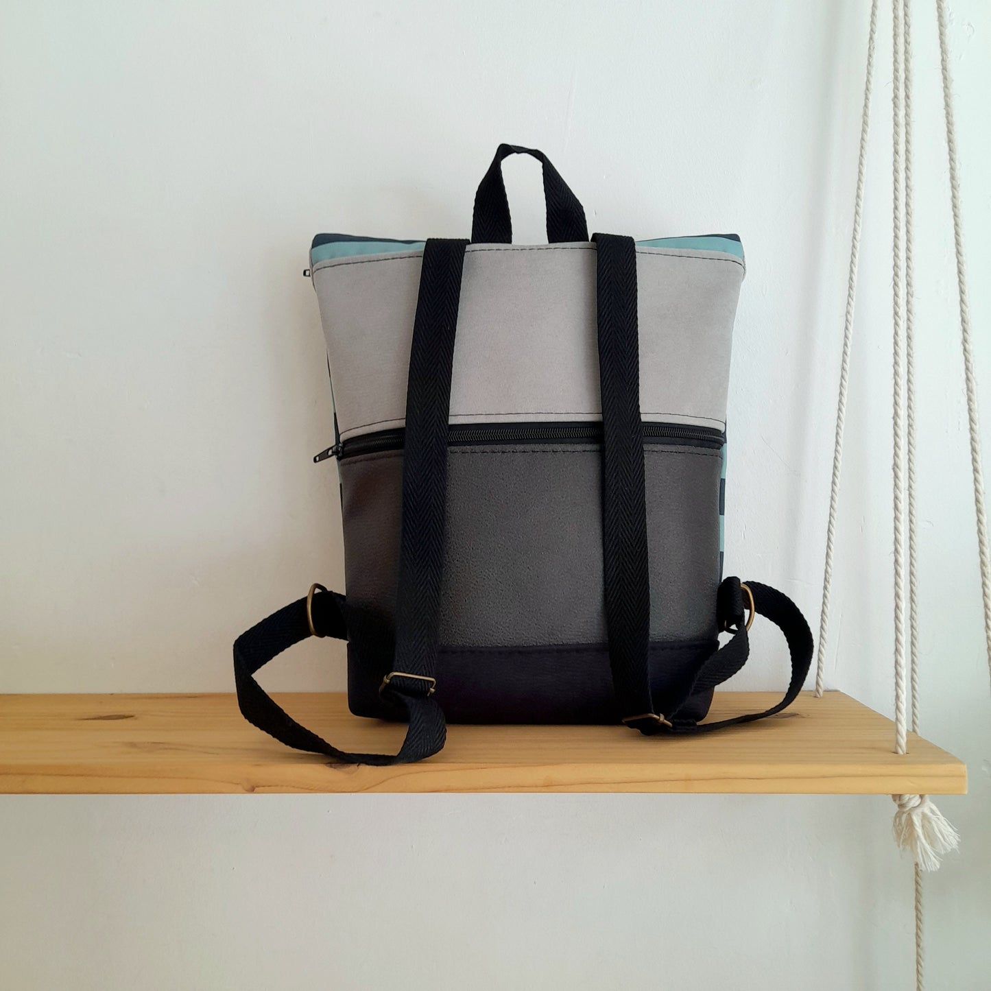 Rolltop de Rayas azul y turquesa