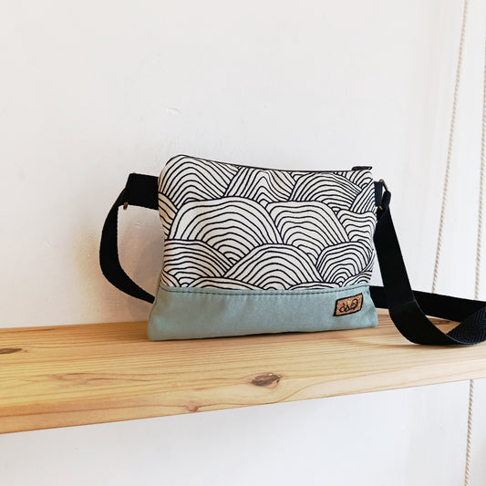 Bolso pequeño de Ondas con azul claro