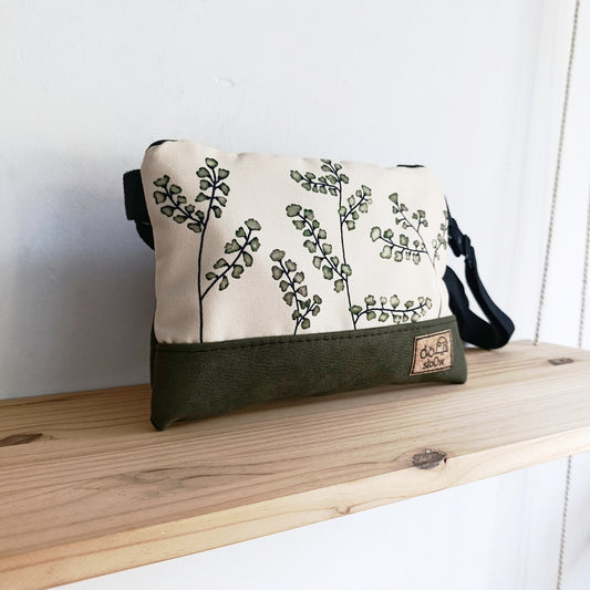 Bolso pequeño sloOw con tela de Helechos y verde