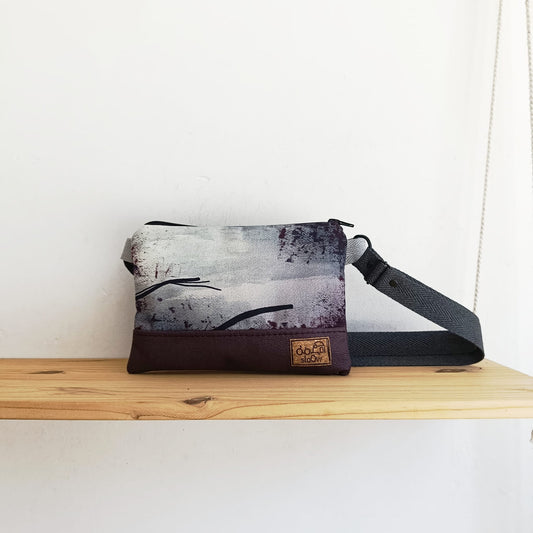 Bolso pequeño sloOw con Paisaje japonés y morado