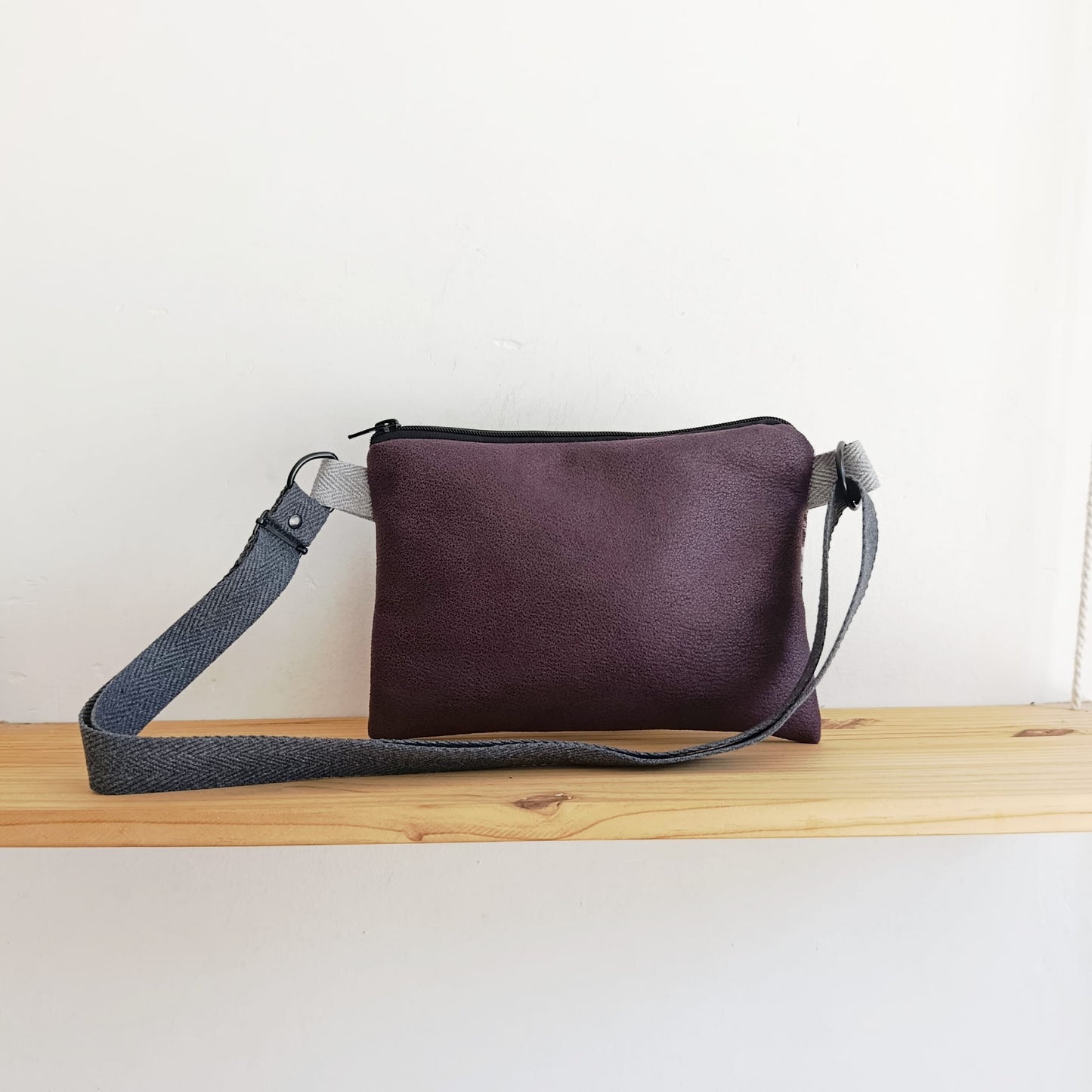 Bolso pequeño sloOw con Paisaje japonés y morado