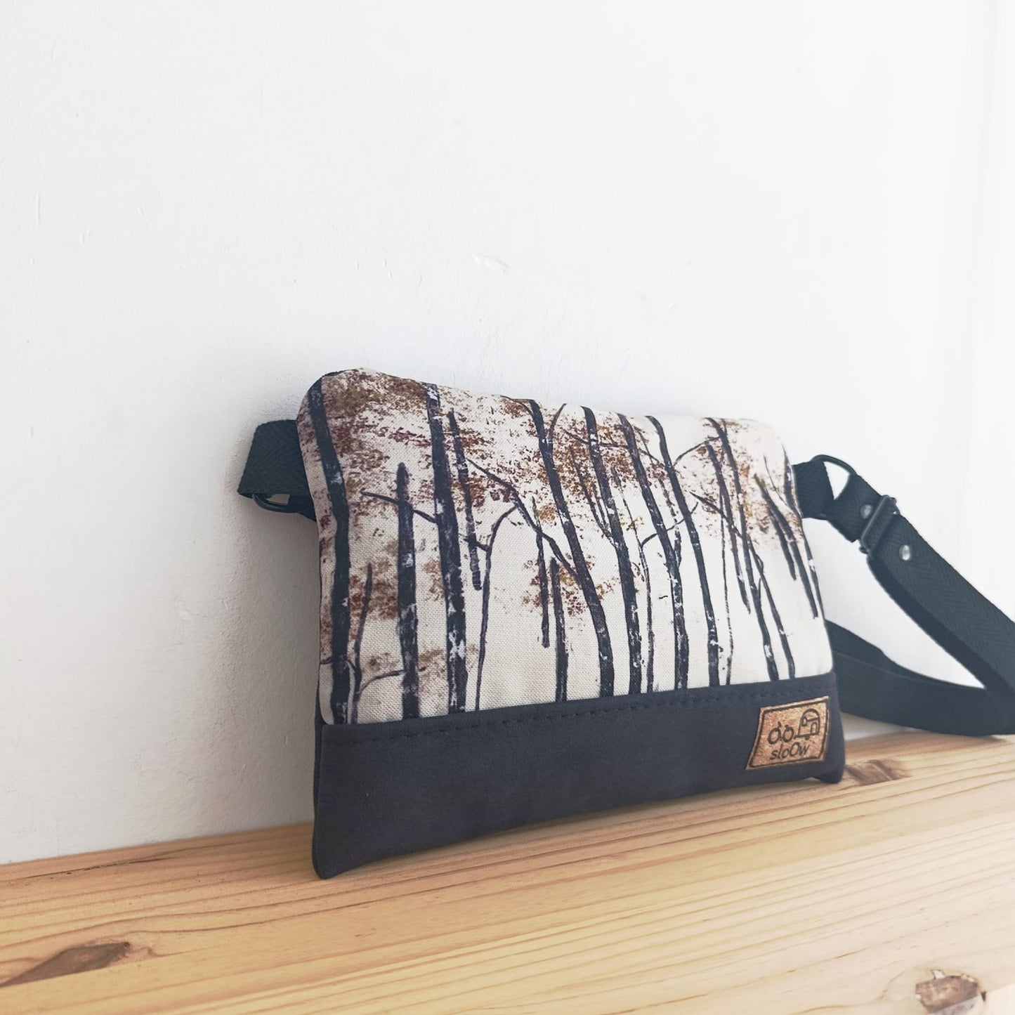 Bolso pequeño sloOw con tela de Bosque y negro