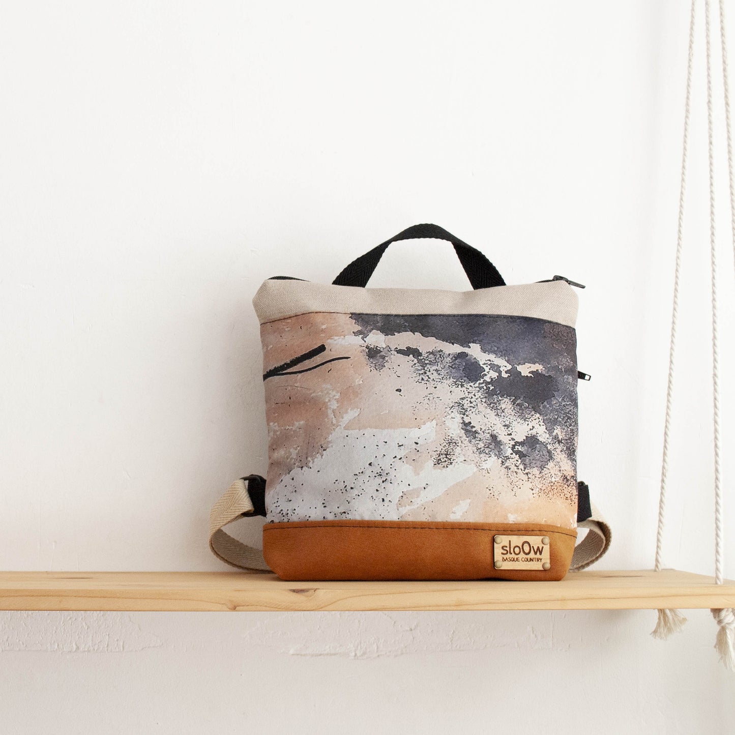 Mochila cuadrada sloOw de Textura beige