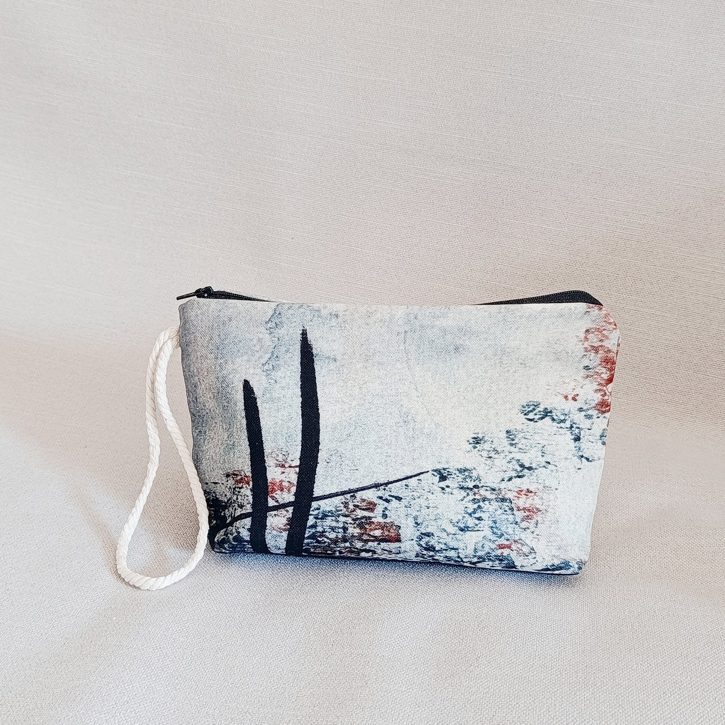 Neceser sloOw con tela de Textura azul y líneas verticales