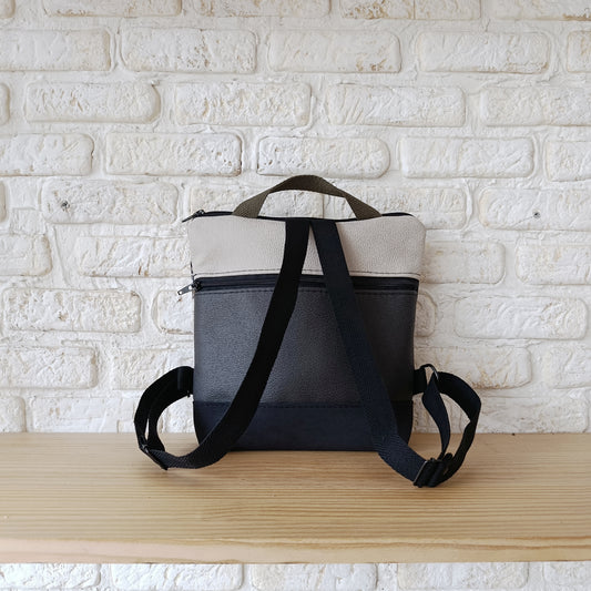 Mochila cuadrada sloOw Bosque con negro y kaki