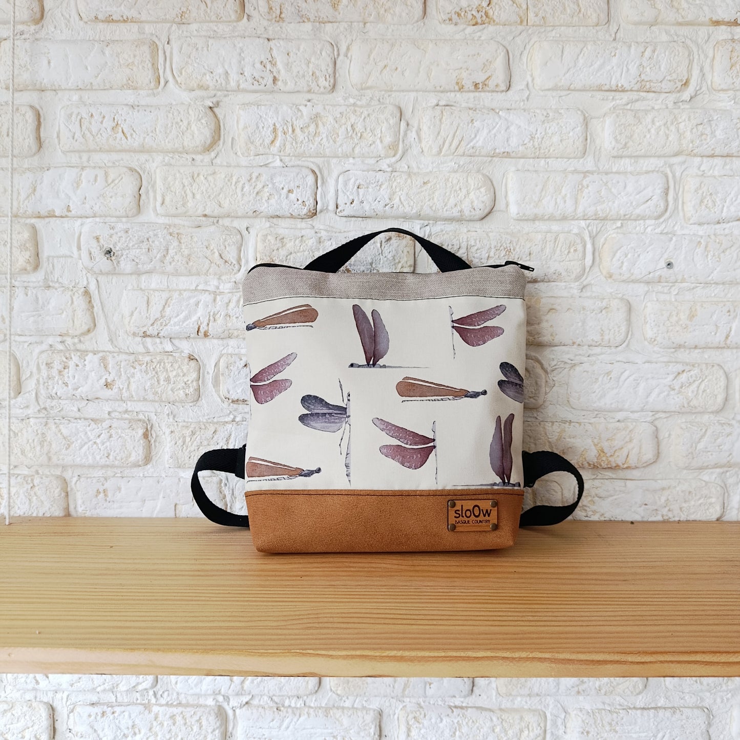 Mochila cuadrada sloOw Libélulas claras
